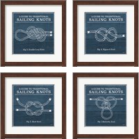 Framed 'Vintage Sailing Knots 4 Piece Framed Art Print Set' border=