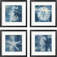Framed Batik Seas 4 Piece Framed Art Print Set