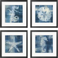 Framed Batik Seas 4 Piece Framed Art Print Set