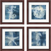 Framed Batik Seas 4 Piece Framed Art Print Set