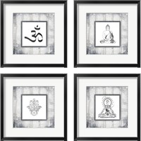 Framed 'Gypsy Yoga 4 Piece Framed Art Print Set' border=