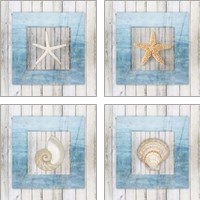 Framed 'Framed Gypsy Sea V3 4 Piece Art Print Set' border=