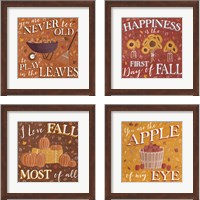 Framed 'Autumn Enchantment 4 Piece Framed Art Print Set' border=