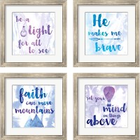 Framed Words of Faith 4 Piece Framed Art Print Set