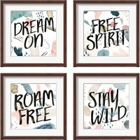 Framed 'April Showers Inspiration 4 Piece Framed Art Print Set' border=
