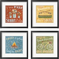 Framed Summer Sunshine 4 Piece Framed Art Print Set