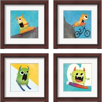 Framed Xtreme Monsters 4 Piece Framed Art Print Set