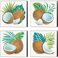 Framed Coconut Palm 4 Piece Canvas Print Set