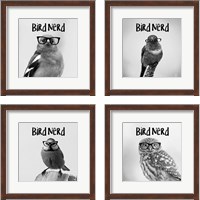 Framed 'Bird Nerd 4 Piece Framed Art Print Set' border=