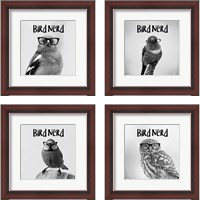 Framed 'Bird Nerd 4 Piece Framed Art Print Set' border=
