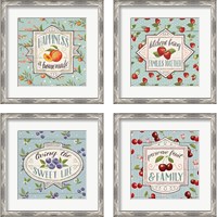 Framed 'Sweet Life 4 Piece Framed Art Print Set' border=