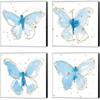 Framed Gilded Butterflies 4 Piece Canvas Print Set