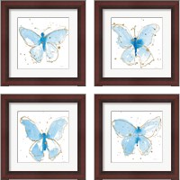 Framed Gilded Butterflies 4 Piece Framed Art Print Set