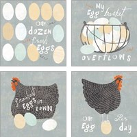 Framed Fresh Eggs 4 Piece Art Print Set