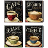Framed 'Today's Coffee 4 Piece Canvas Print Set' border=