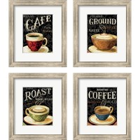 Framed 'Today's Coffee 4 Piece Framed Art Print Set' border=