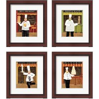 Framed 'Chef's Specialties 4 Piece Framed Art Print Set' border=