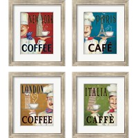 Framed 'Worlds Best Chef 4 Piece Framed Art Print Set' border=