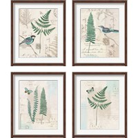 Framed 'En Bleu 4 Piece Framed Art Print Set' border=