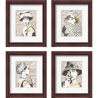 Framed Fashion Week Paris Halftone 4 Piece Framed Art Print Set