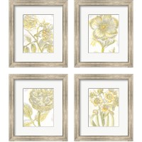 Framed 'Belle Fleur Yellow 4 Piece Framed Art Print Set' border=