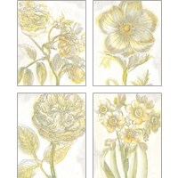 Framed Belle Fleur Yellow 4 Piece Art Print Set
