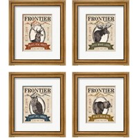 Framed 'Frontier Brewing 4 Piece Framed Art Print Set' border=