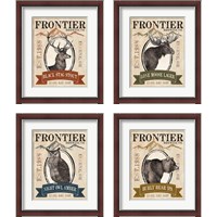 Framed 'Frontier Brewing 4 Piece Framed Art Print Set' border=