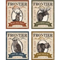 Framed 'Frontier Brewing 4 Piece Art Print Set' border=