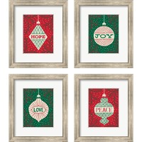 Framed 'Christmas 4 Piece Framed Art Print Set' border=