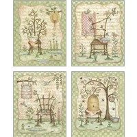 Framed 'Garden 4 Piece Art Print Set' border=