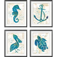 Framed On the Wave 4 Piece Framed Art Print Set