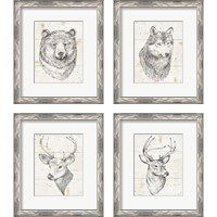 Framed 'Wild and Beautiful 4 Piece Framed Art Print Set' border=