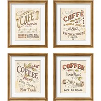 Framed Authentic Coffee 4 Piece Framed Art Print Set