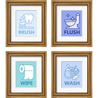 Framed Boy's Bathroom 4 Piece Framed Art Print Set