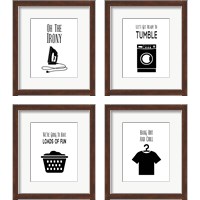 Framed Laundry - White 4 Piece Framed Art Print Set