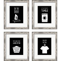Framed Laundry - Black 4 Piece Framed Art Print Set