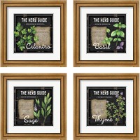 Framed Herb Guide 4 Piece Framed Art Print Set