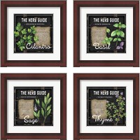 Framed Herb Guide 4 Piece Framed Art Print Set