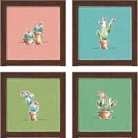 Framed 'Desert Bloom 4 Piece Framed Art Print Set' border=