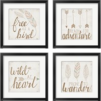 Framed Wild & Free 4 Piece Framed Art Print Set