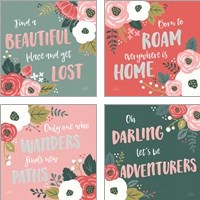 Framed Wildflower Daydreams 4 Piece Art Print Set