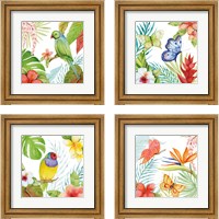 Framed 'Treasures of the Tropics 4 Piece Framed Art Print Set' border=