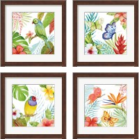 Framed 'Treasures of the Tropics 4 Piece Framed Art Print Set' border=