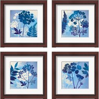 Framed 'Blue Sky Garden 4 Piece Framed Art Print Set' border=