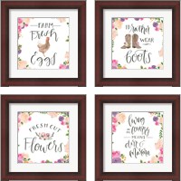 Framed 'Beautiful Country 4 Piece Framed Art Print Set' border=