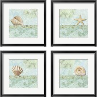 Framed 'Spa Shells 4 Piece Framed Art Print Set' border=