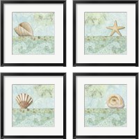 Framed 'Spa Shells 4 Piece Framed Art Print Set' border=