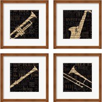 Framed 'Jazz Improv 4 Piece Framed Art Print Set' border=