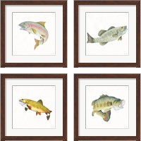 Framed Gone Fishin 4 Piece Framed Art Print Set